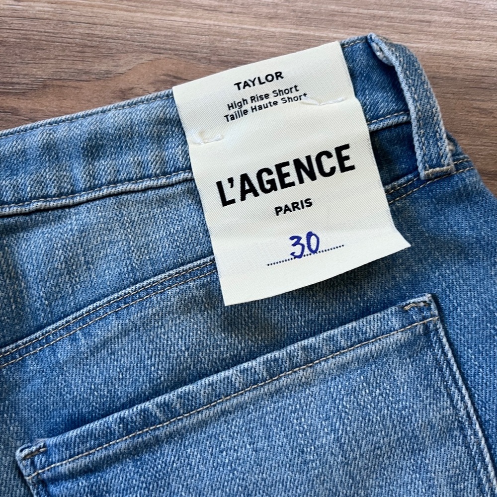 L'Agence Taylor High Rise Jean Denim Shorts 30 Size 10 anthropology - Picture 2 of 6